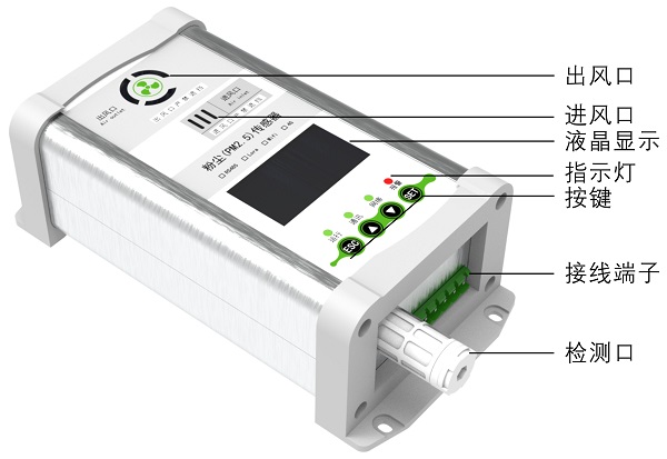 PM2.5粉尘传感器显示与参数设置图片